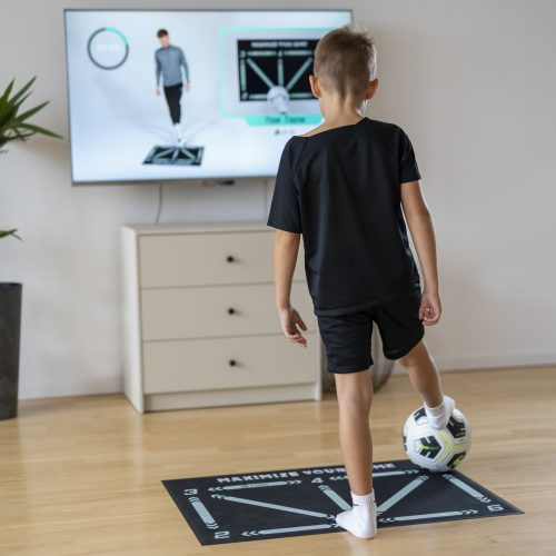 Football training mat and video tutorials.