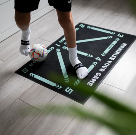 Football training mat and video tutorials.
