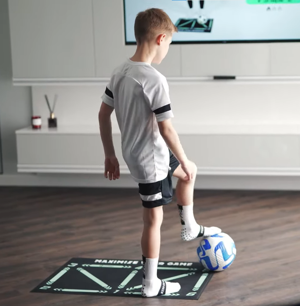 Football training mat and video tutorials.
