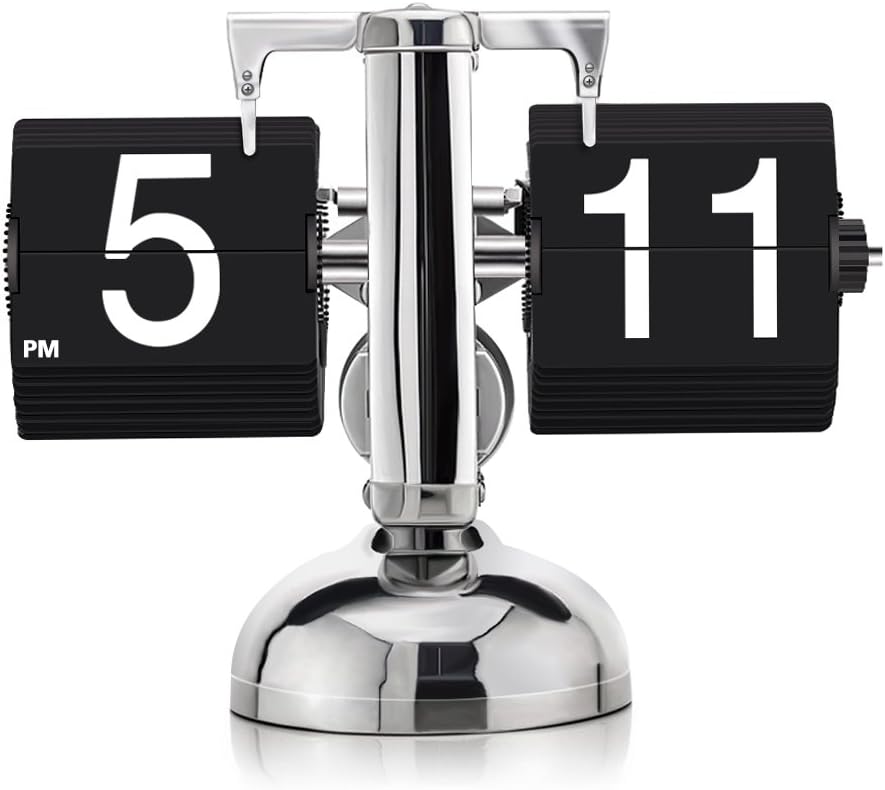 Retro Page flipping Clock. Vintage automatic flip down clock
