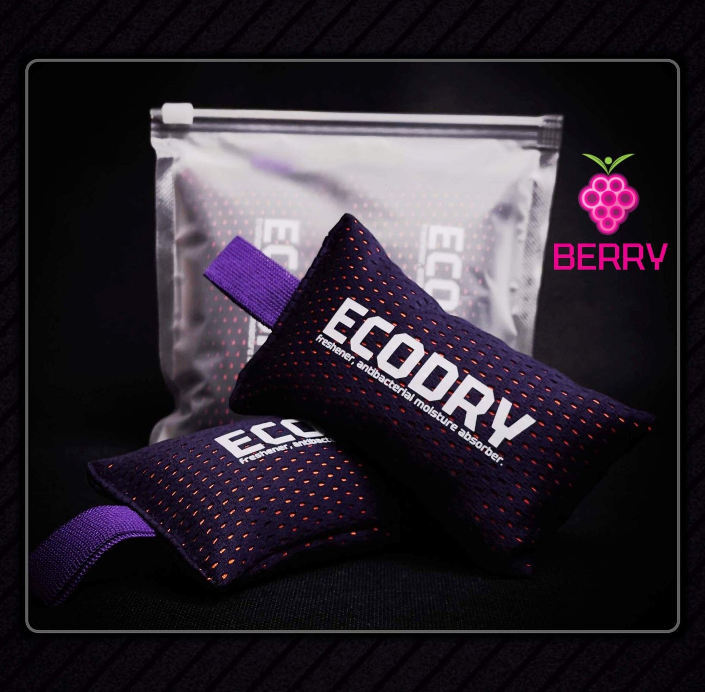 3Pack of Reusable Moisture Absorbing Bags for Footwear and Sports Gear