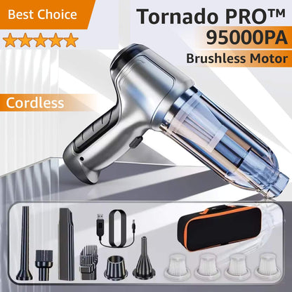Tornado PRO™ Cordless Car Vacuum and Air Blower. Multi-Function. 95000PA